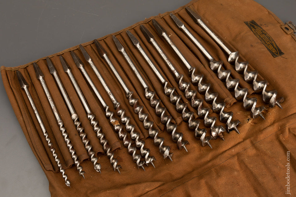 Complete Set of 13 RUSSELL JENNINGS Auger Bits Extra Fine - 102354