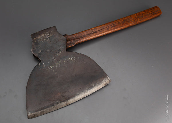 Extra Fine with Original Paint W. BEATTY Offset Double Bevel Broad Axe - 102364