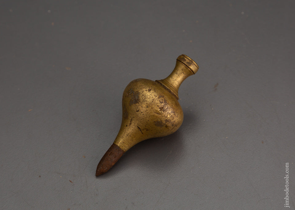 3 1/4 Inch Fancy Brass Plumb Bob PRESTON No. 4 (Unmarked) - 102388