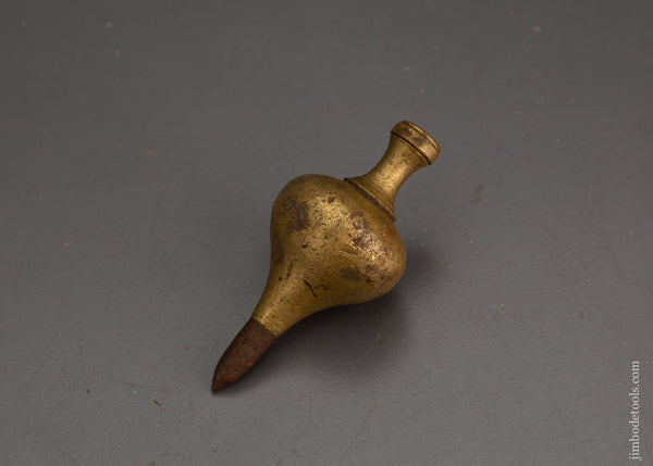 3 1/4 Inch Fancy Brass Plumb Bob PRESTON No. 4 (Unmarked) - 102388