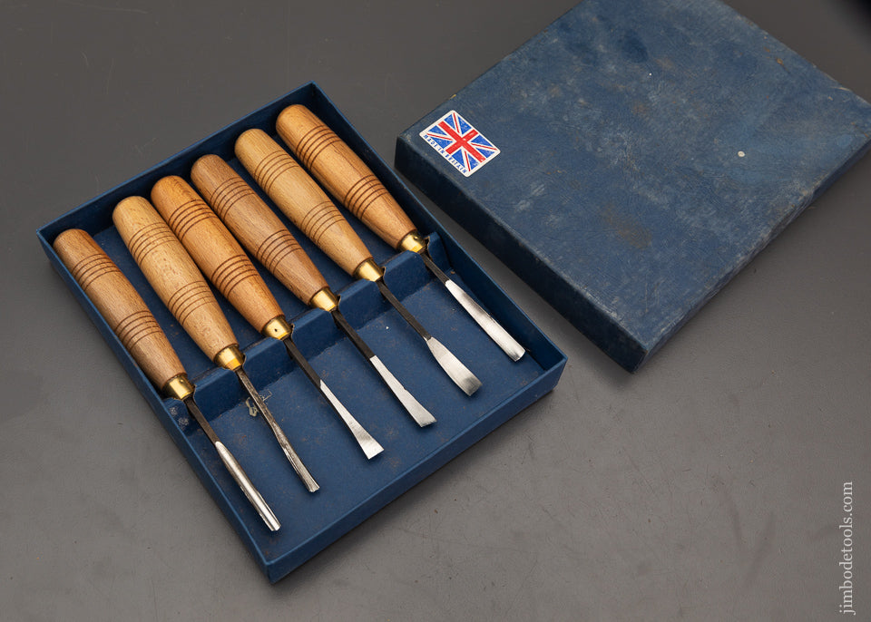 Set of 6 Carving Gouges Mint in Box MADE IN BRITAIN -  102437