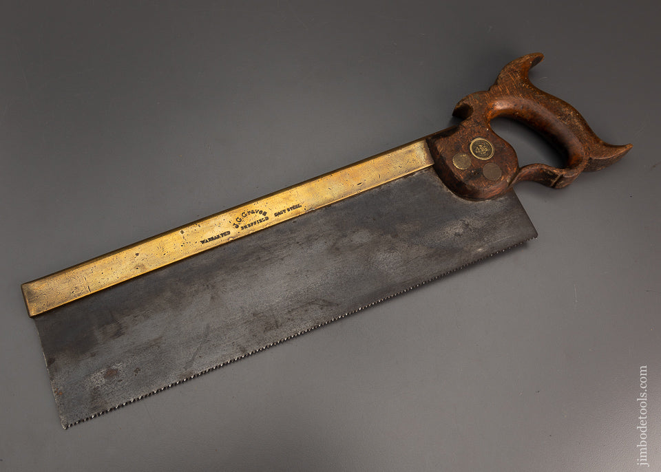 Pretty J.G. GRAVES Brass Back 14 Inch Tenon Saw - 102452