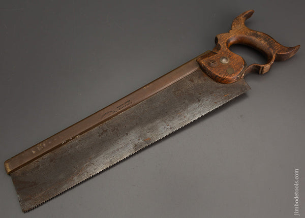 LONG & HAWKSLEY Brass Back Tenon Saw Just Sharpened 14 Inch Rip - 102482