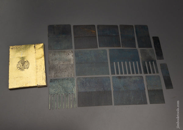Dead Mint in Box Set of RIDGELY Graining Combs - 102504