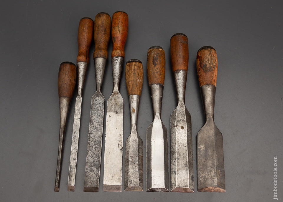 Assortment of 8 EVERLASTING Chisels by G.E. WOOD - 102512