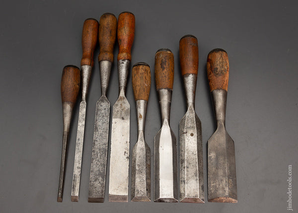 Assortment of 8 EVERLASTING Chisels by G.E. WOOD - 102512