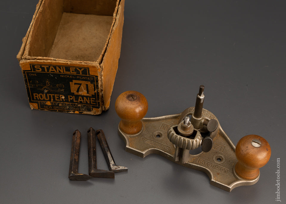 STANLEY No. 71 Router Plane Mint in Box 100% Complete - 102526
