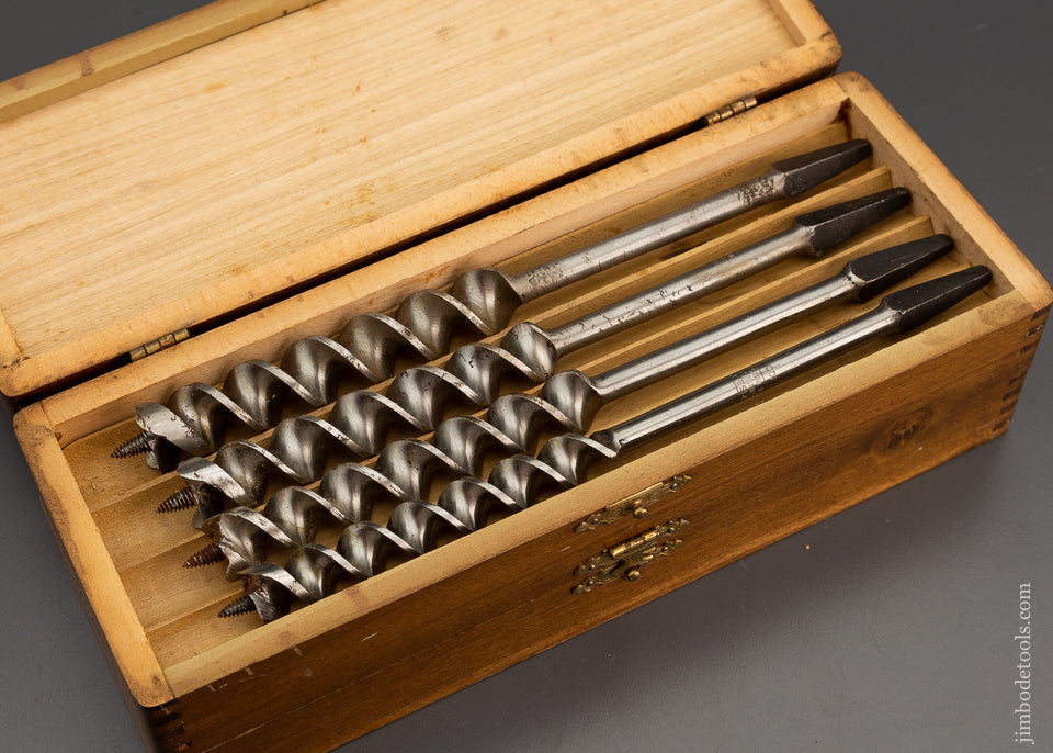 Complete Set of 13 RUSSELL JENNINGS Auger Bits in Original Three Tiered Box -102540