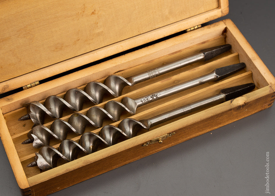 Complete Set of 13 RUSSELL JENNINGS Auger Bits in Original Three Tiered Box -102540