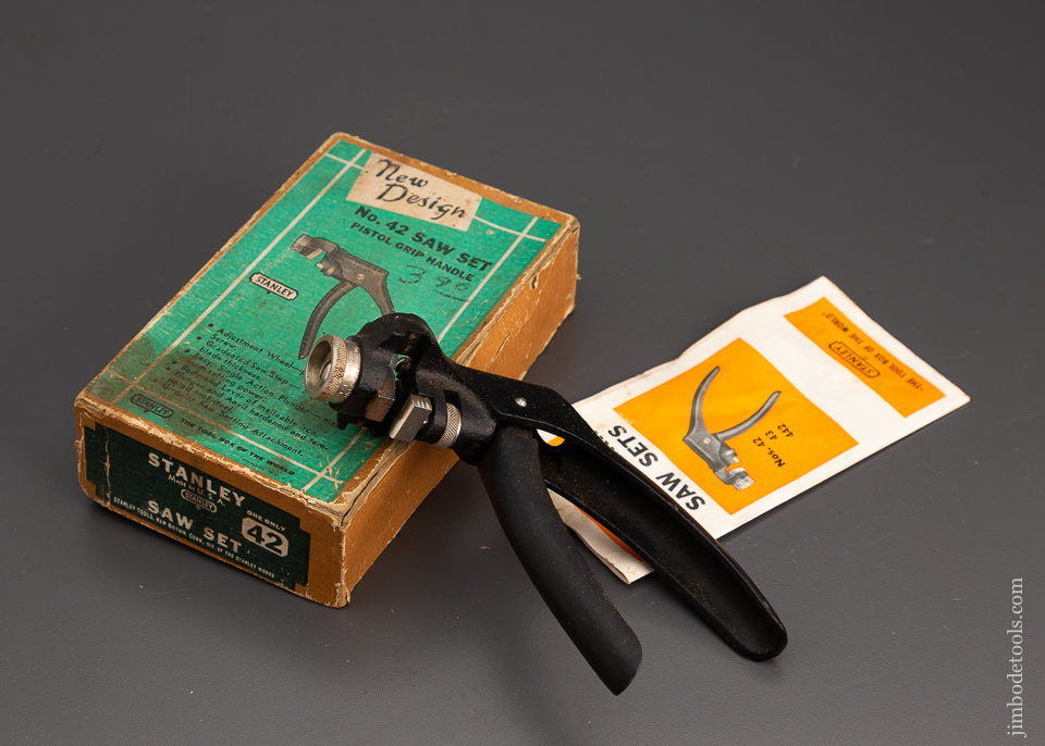 STANLEY No. 42 Saw Set with Decal Mint in Box - 102557