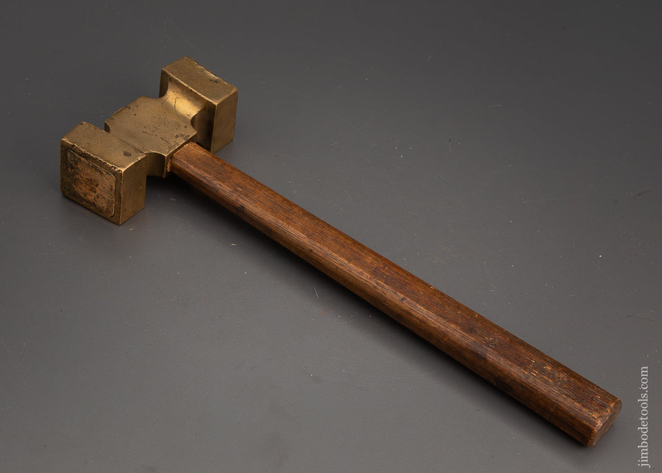 Wood Faced Brass Mallet 13 1/2 Inches Long - 102583