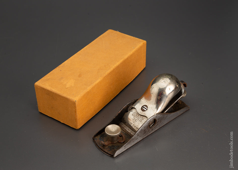 Rare SWEETHEART STANLEY No. S18 Steel Block Plane in Original Box - 102629