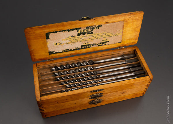 Complete Set of 13 RUSSELL JENNINGS Auger Bits in Original Three Tiered Box -  102631