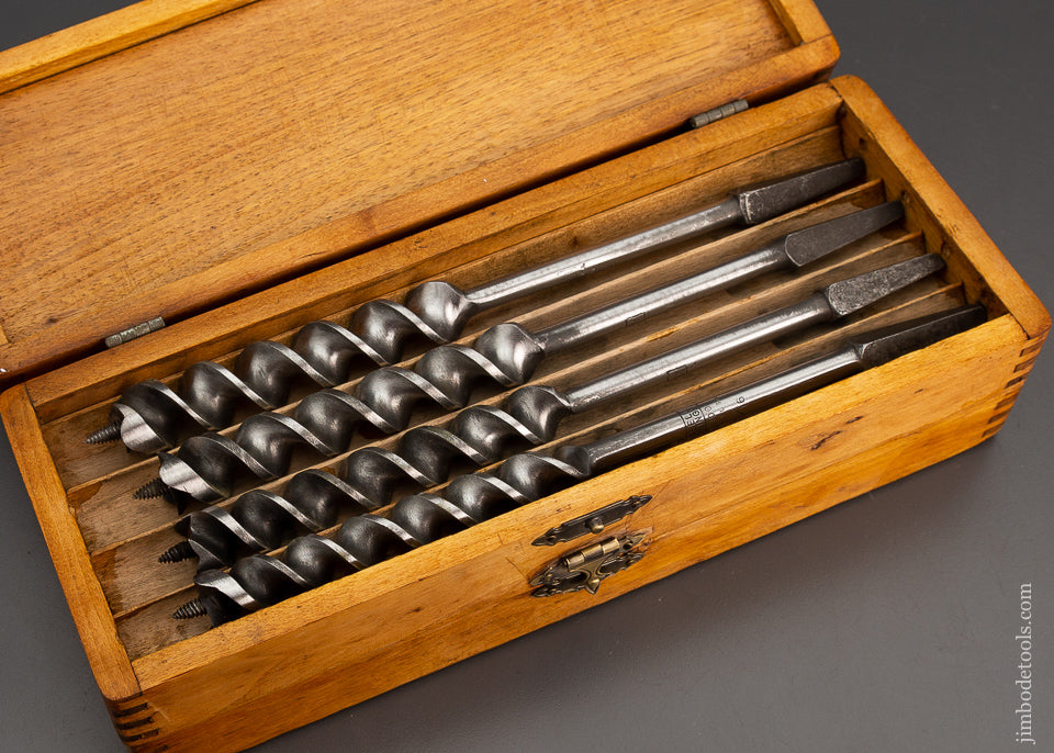 Complete Set of 13 RUSSELL JENNINGS Auger Bits in Original Three Tiered Box -  102631