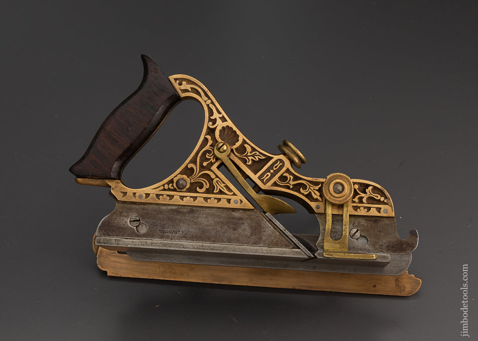 Stunning STANLEY MILLERS PATENT No. 42 Ornate Brass Plow & Filletster Plane - 102633