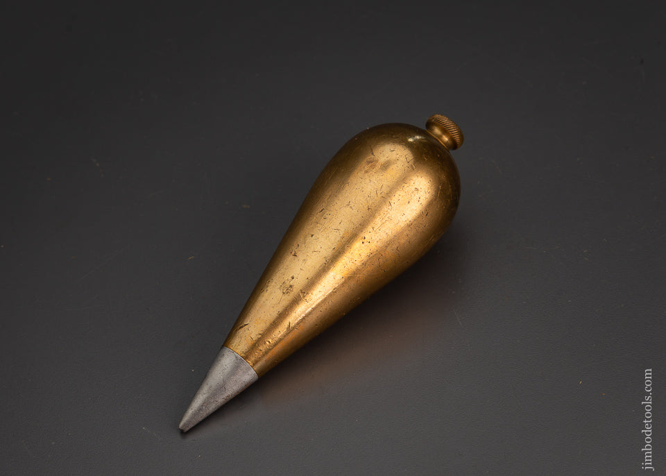 Massive 6 5/8 Inch Brass & Steel Plumb Bob - 102665