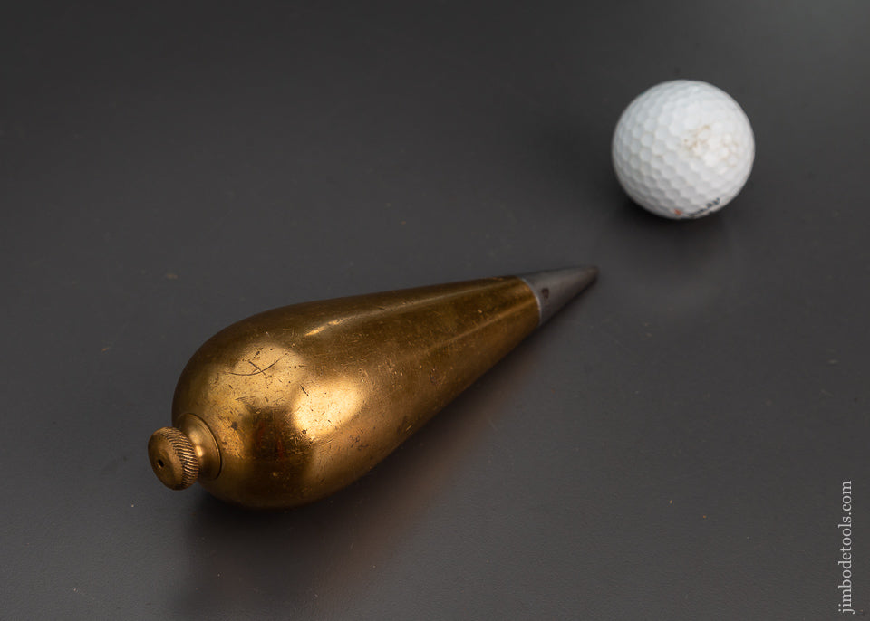 Massive 6 5/8 Inch Brass & Steel Plumb Bob - 102665
