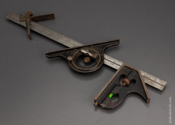 18 Inch BROWN & SHARPE Combination Square with Center Finding Head Fine - 102677