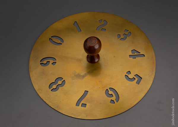 12 Inch Cast Brass Stencil Early 20th Century - 102683