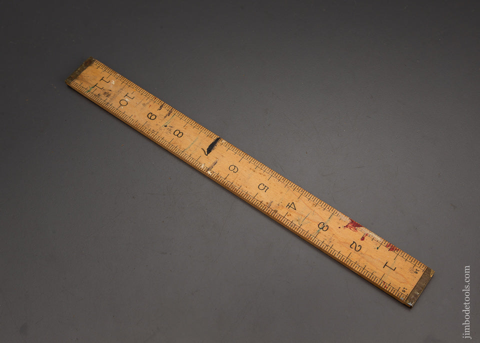 Rare STANLEY No. 34 1/4 V Rule Vertical Read - 102721