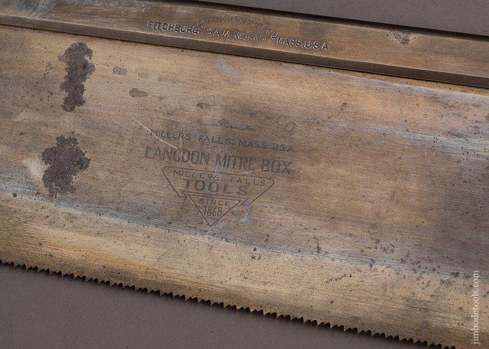 Extra Fine SIMONDS LANGDON Miter Box Saw - 102724