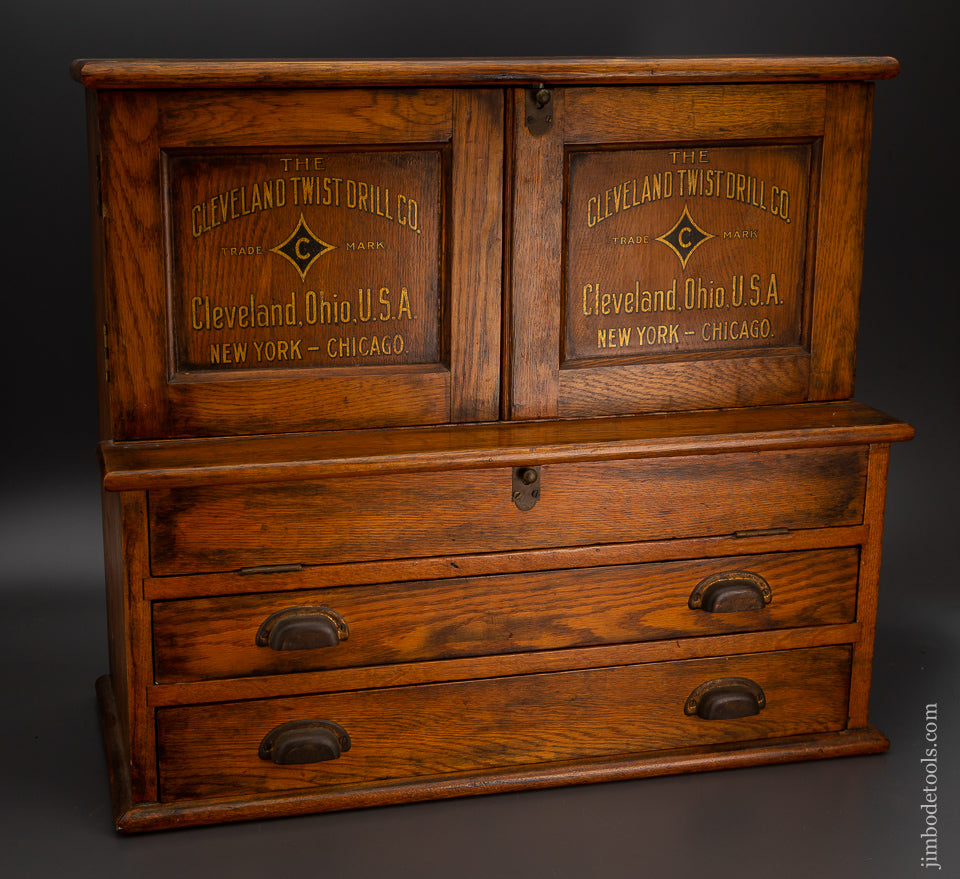 Astonishing 83 Drawer Oak Chest CLEVELAND TWIST DRILL CO. Cabinet - 102739
