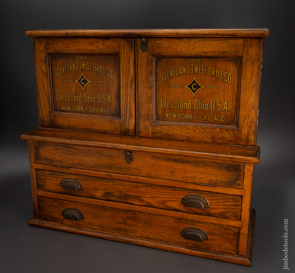 Astonishing 83 Drawer Oak Chest CLEVELAND TWIST DRILL CO. Cabinet - 102739