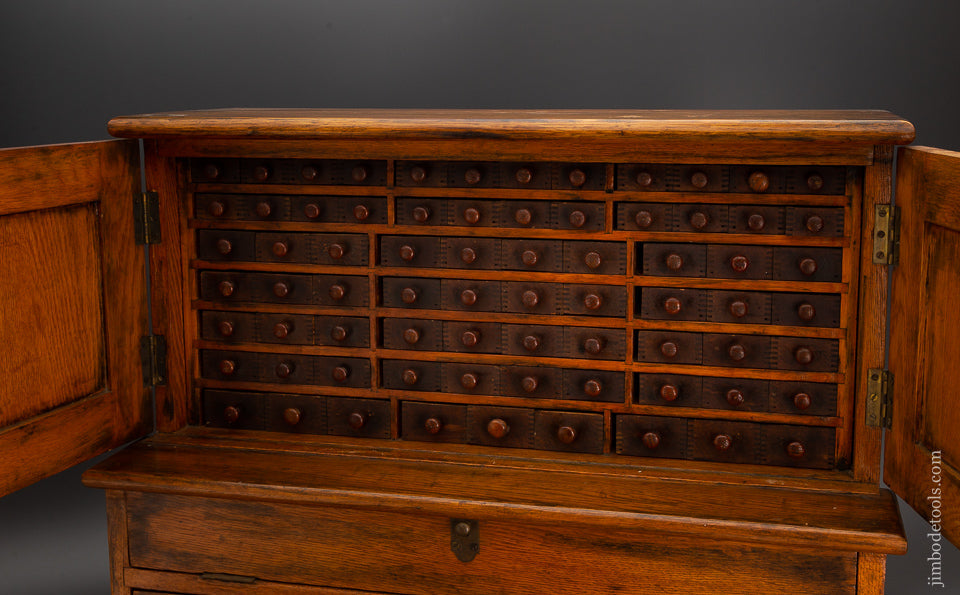 Astonishing 83 Drawer Oak Chest CLEVELAND TWIST DRILL CO. Cabinet - 102739