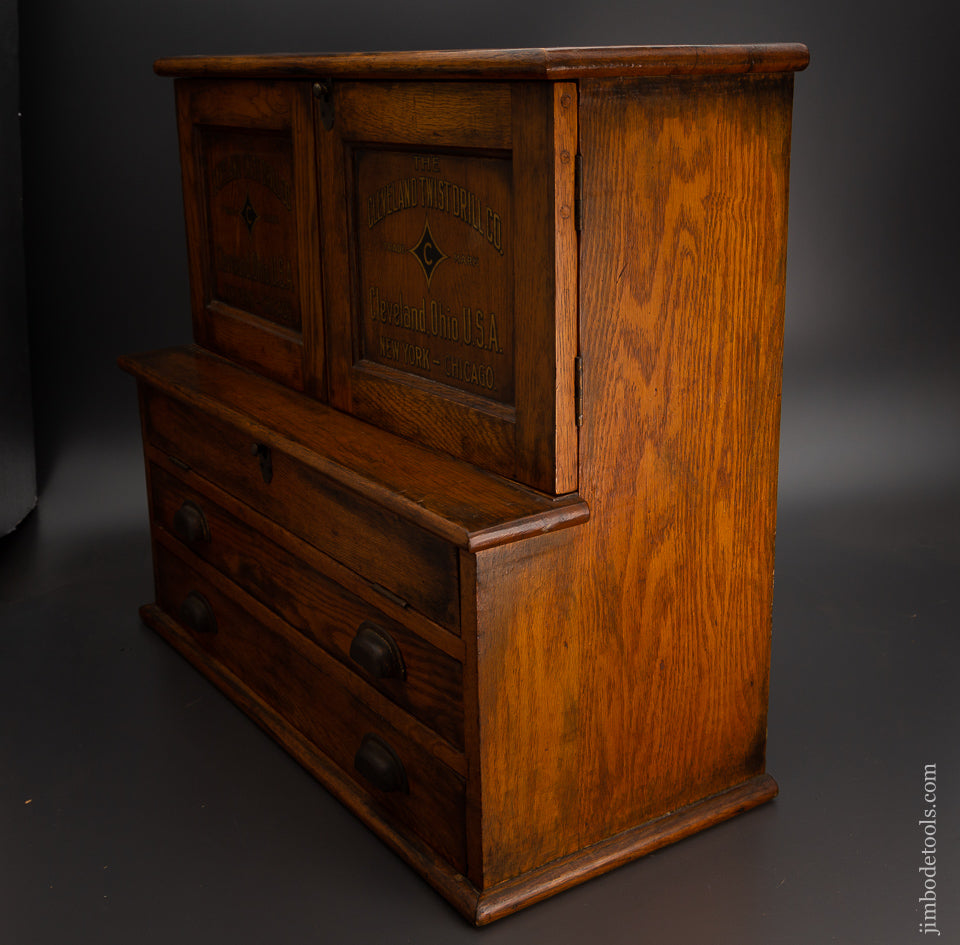 Astonishing 83 Drawer Oak Chest CLEVELAND TWIST DRILL CO. Cabinet - 102739