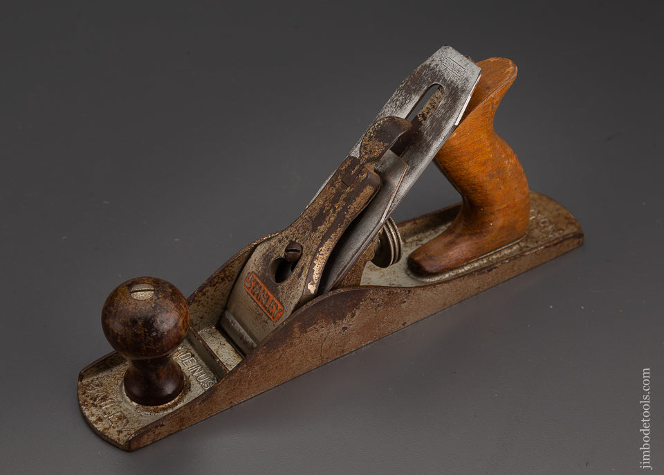 Rare STANLEY No. 5 1/4C Nickel Plated Junior Jack Plane Corrugated - 102778