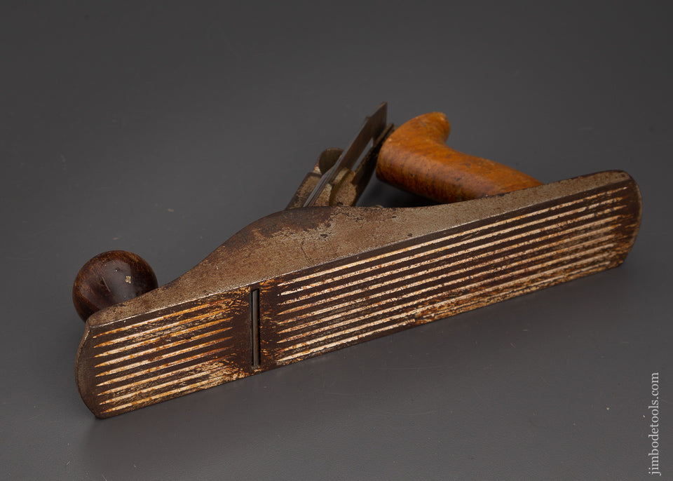 Rare STANLEY No. 5 1/4C Nickel Plated Junior Jack Plane Corrugated - 102778