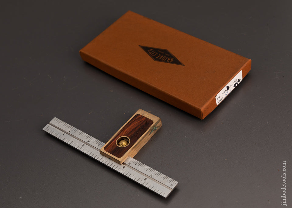 BRIDGE CITY TOOL WORKS CS-6 Rosewood Combination Square Mint in Box - 102803
