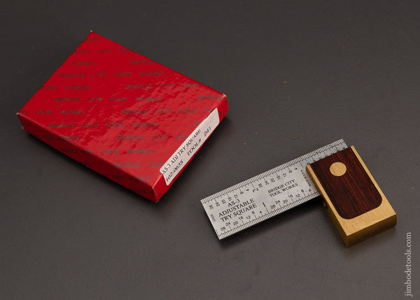 BRIDGE CITY TOOL WORKS AS-3 Adjustable Try Square Mint in Box - 102809