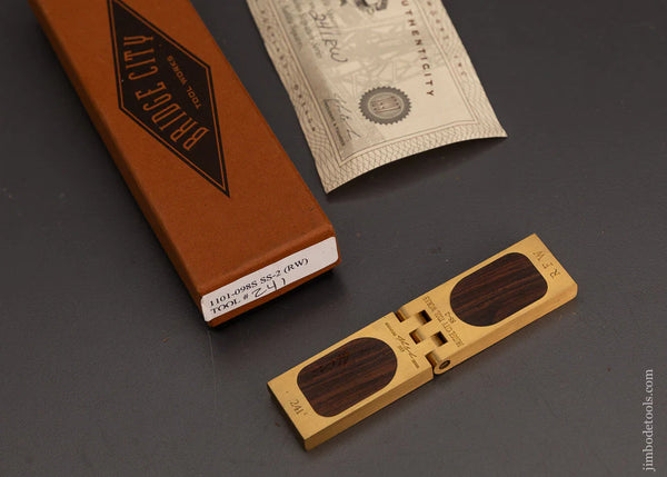 BRIDGE CITY TOOL WORKS SS-2 Rosewood Saddle Square Mint in Box - 102818