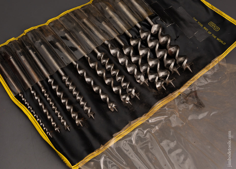 Complete Set of 13 STANLEY RUSSELL JENNINGS Auger Bits in Original Roll - 102878