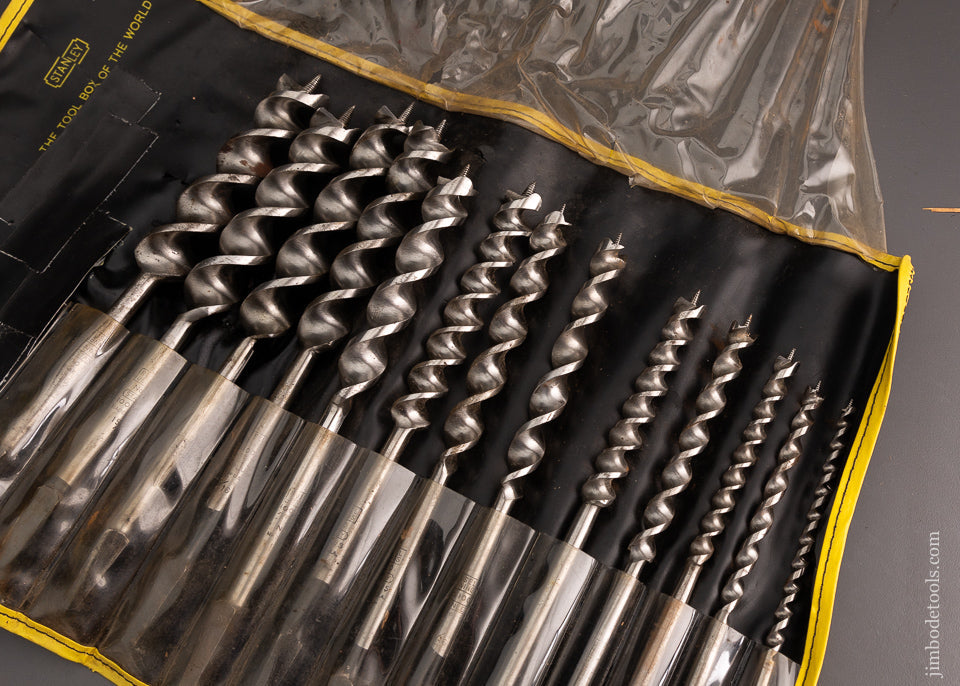 Complete Set of 13 STANLEY RUSSELL JENNINGS Auger Bits in Original Roll - 102878