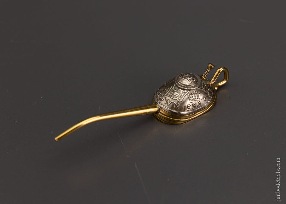 Remarkable! Mini Oil Can Made from Old Coins - 102923