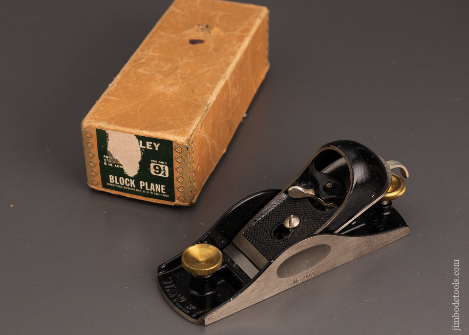 STANLEY No. 9 1/4 Block Plane Near Mint in Box - 102928