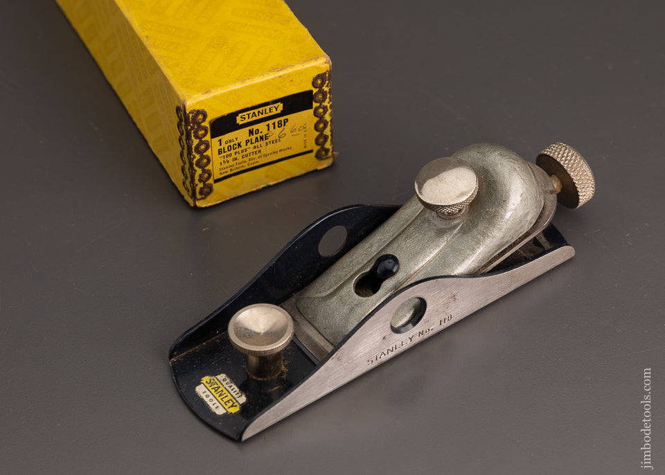 STANLEY No. 118P Block Plane Near Mint in Box - 102930