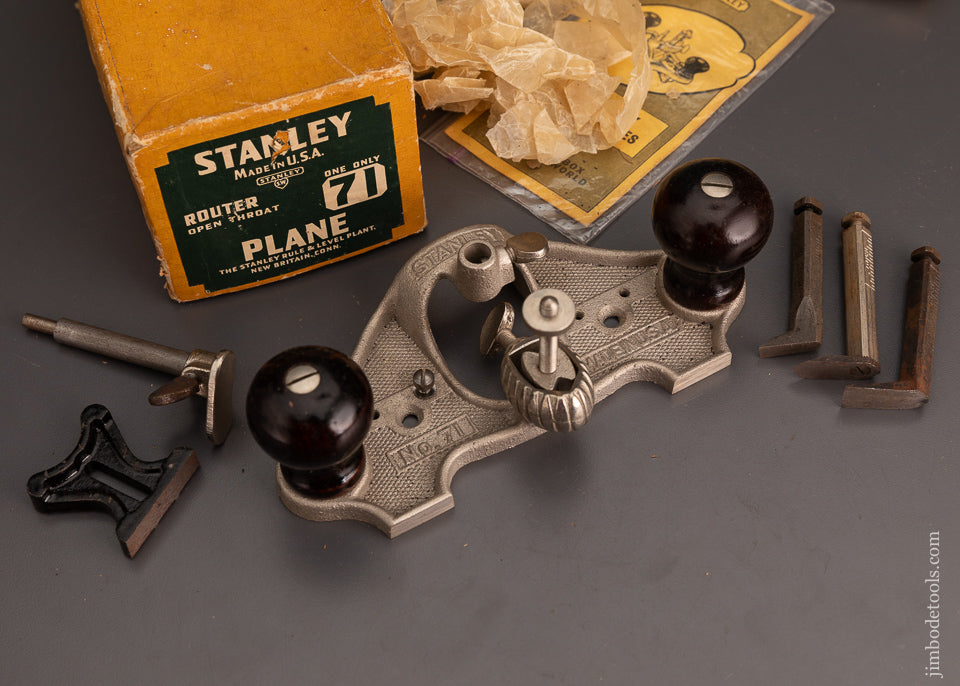 STANLEY No. 71 Router Plane 100% Complete Mint in Box - 102931