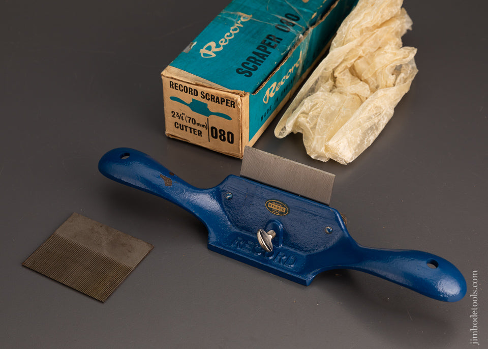 RECORD No. 080 Scraper Plane Mint in Box with Toothing Iron - 102933