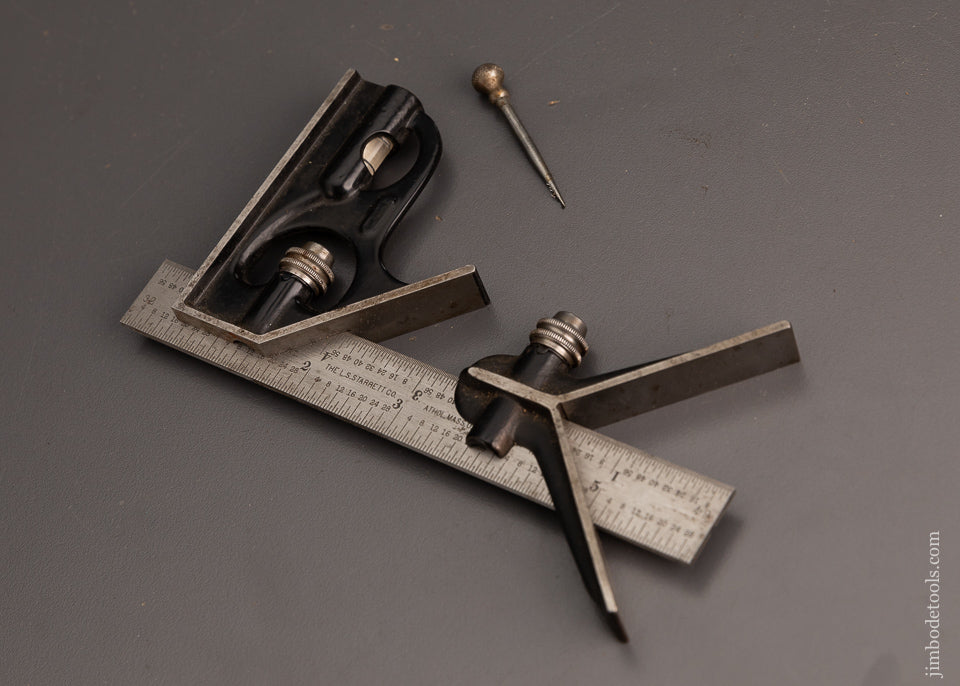 STARRETT 6 Inch Combination Square with Center Finding Head Mint - 102943