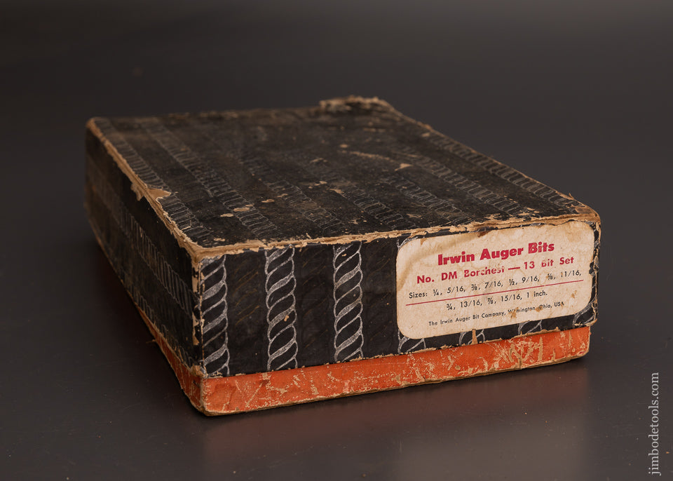 IRWIN 13 Auger Bit Set Near Mint in Box with Outer Box - 102958