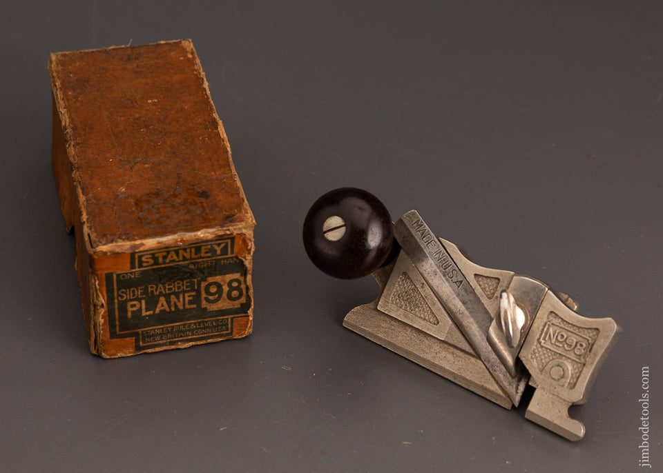 STANLEY No. 98 Side Rabbet Plane Mint in Box - 102975
