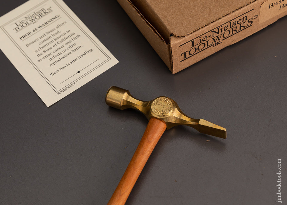 LIE NIELSEN Brass Cross Peen Hammer Dead Mint in Box OUT OF STOCK @ LIE NIELSEN - 102992
