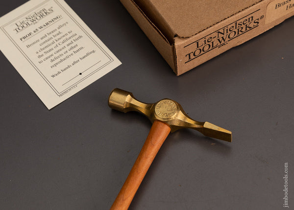 LIE NIELSEN Brass Cross Peen Hammer Dead Mint in Box OUT OF STOCK @ LIE NIELSEN - 102992