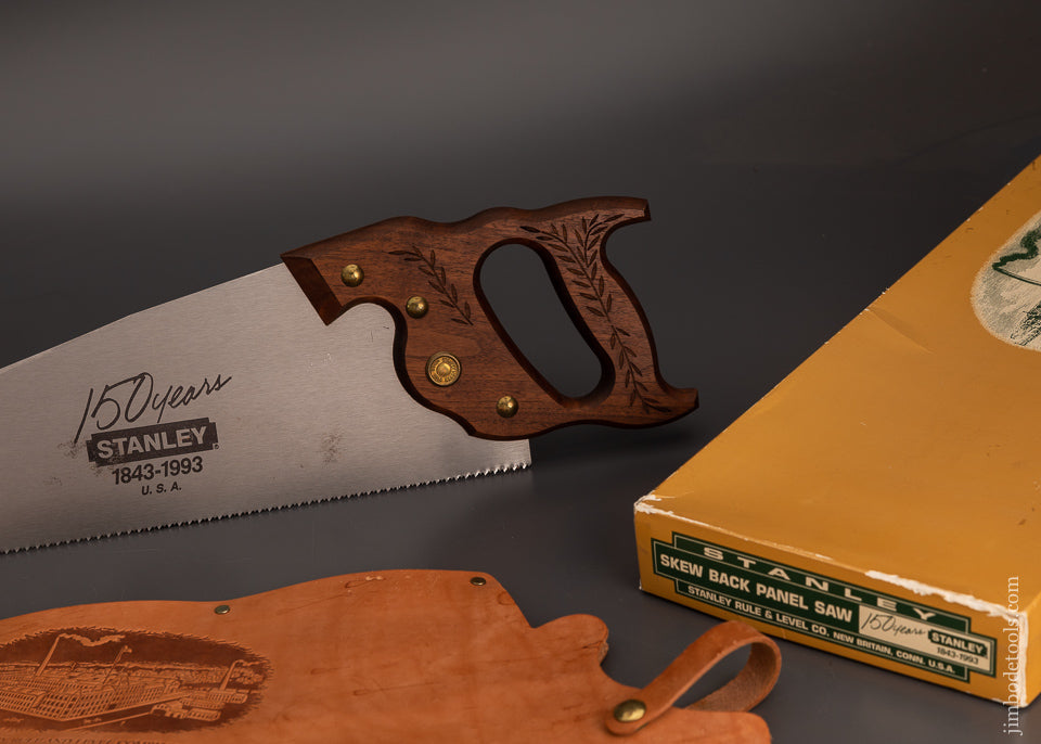 Mint in Box STANLEY 150th Anniversary Hand Saw with Leather Sheath - 102993