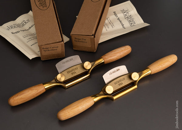 Pair of LIE NIELSEN Boggs Spokeshaves Dead Mint in Box - 103013