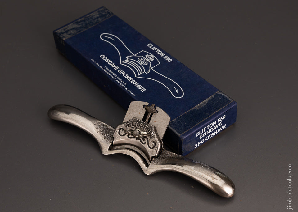 Mint in Box CLIFTON 550 Concave Spoke Shave - 103044