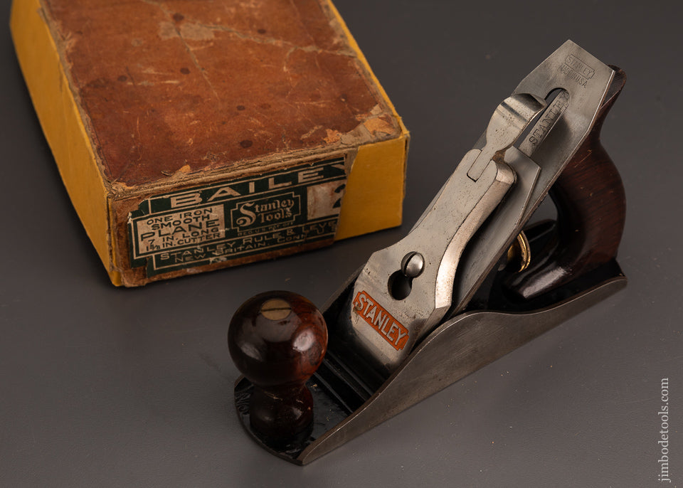 Super Fine Near Mint STANLEY No. 2 Smooth Plane in Original Box - 103047
